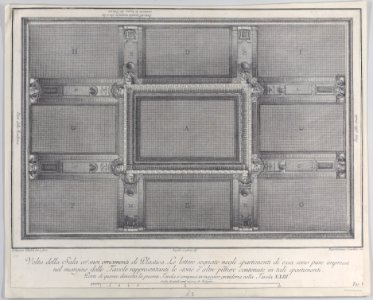 Plate 5- view of the ceiling with its ornaments and frescoed paintings Met DP885418
