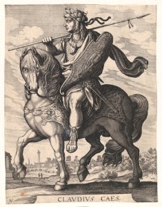 Plate 5- Emperor Claudius on Horseback, from 'The First Twelve Roman Caesars' after Tempesta MET DP857122
