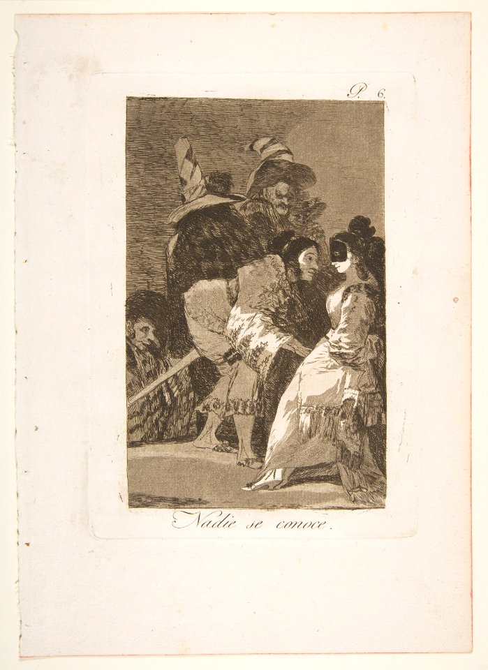 Plate 6 from 'Los Caprichos'- Nobody knows himself (Nadie se conoce.) MET DP816881