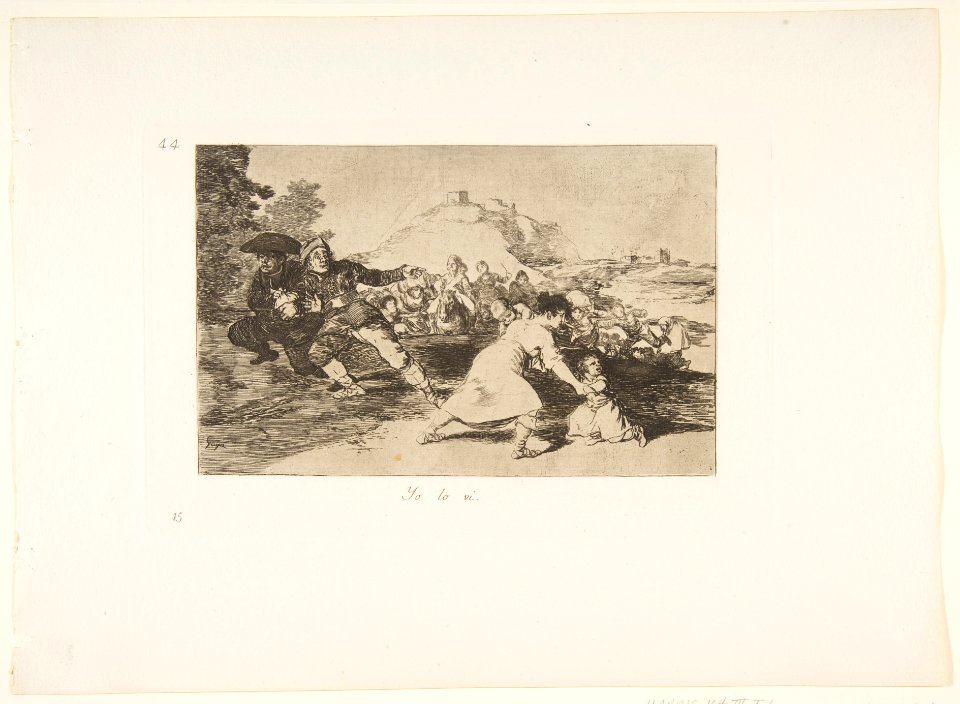 Plate 44 from 'The Disasters of War' (Los Desastres de la Guerra)- 'I saw it' (Yo lo vi.) MET DP817391