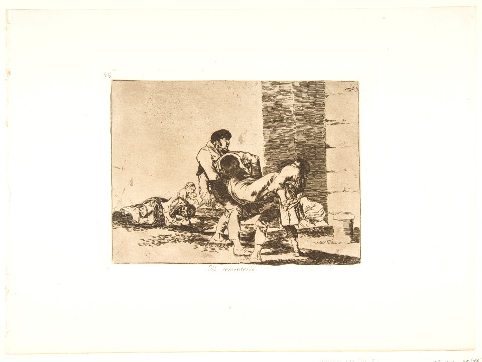 Plate 56 from 'The Disasters of War' (Los Desastres de la Guerra)- 'To the cemetery.'(Al cementerio.) MET DP817449