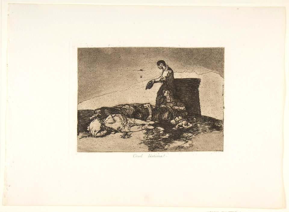 Plate 48 from 'The Disasters of War' (Los Desastres de la Guerra)- 'Cruel tale of woe!'(Cruel Lástima!) MET DP817394