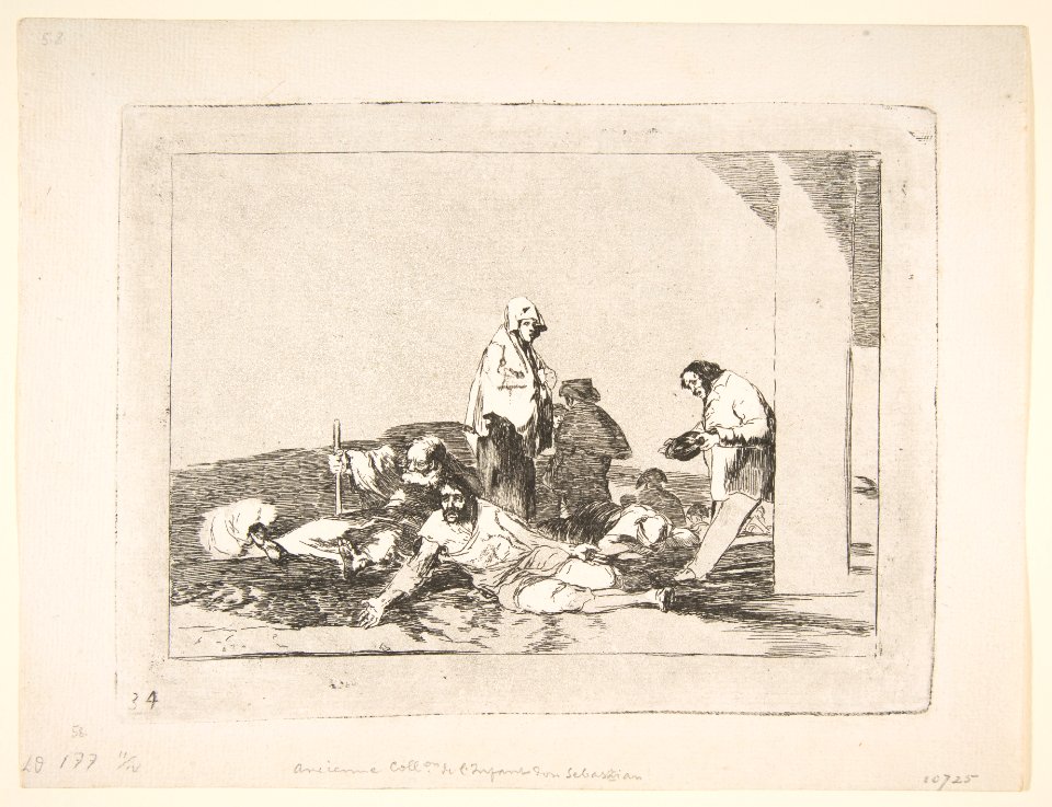 Plate 58 from 'The Disasters of War' (Los Desastres de la Guerra)- 'It's no use crying out' (Ho hay que dar voces.) MET DP817459