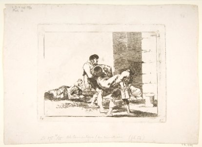 Plate 56 from 'The Disasters of War' (Los Desastres de la Guerra)- 'To the cemetery.'(Al cementerio.) MET DP817458