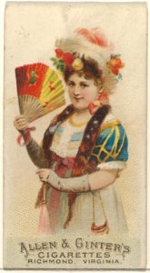Plate 46, from the Fans of the Period series (N7) for Allen & Ginter Cigarettes Brands MET DP830210