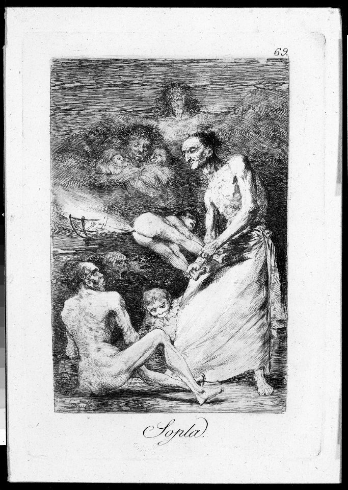 Plate 69 from 'Los Caprichos'- Blow (Sopla.) MET 22AA BG07R3M
