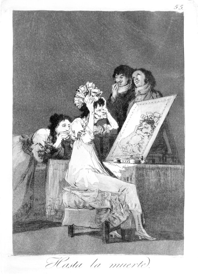 Plate 55 from 'Los Caprichos'- Until death' (Hasta la muerte.) MET MM2209