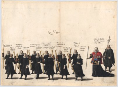 Plate 54- The pages marching in the funeral procession of Archduke Albert of Austria; from 'Pompa Funebris ... Alberti Pii' MET DP874751