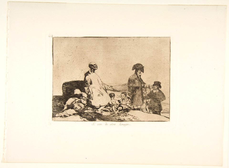 Plate 61 from 'The Disasters of War' (Los Desastres de la Guerra)- 'Perhaps they are of another breed' (Si son de otro linage.)- MET DP817453