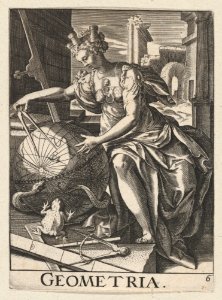 Plate 6- Geometria, from The Seven Liberal Arts MET DP869285