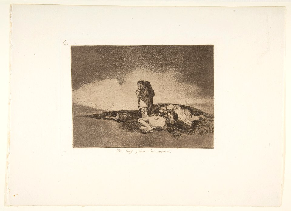 Plate 60 from 'The Disasters of War' (Los Desastres de la Guerra)-'There is no one to help them' (No hay quien los soccara.) MET DP817460