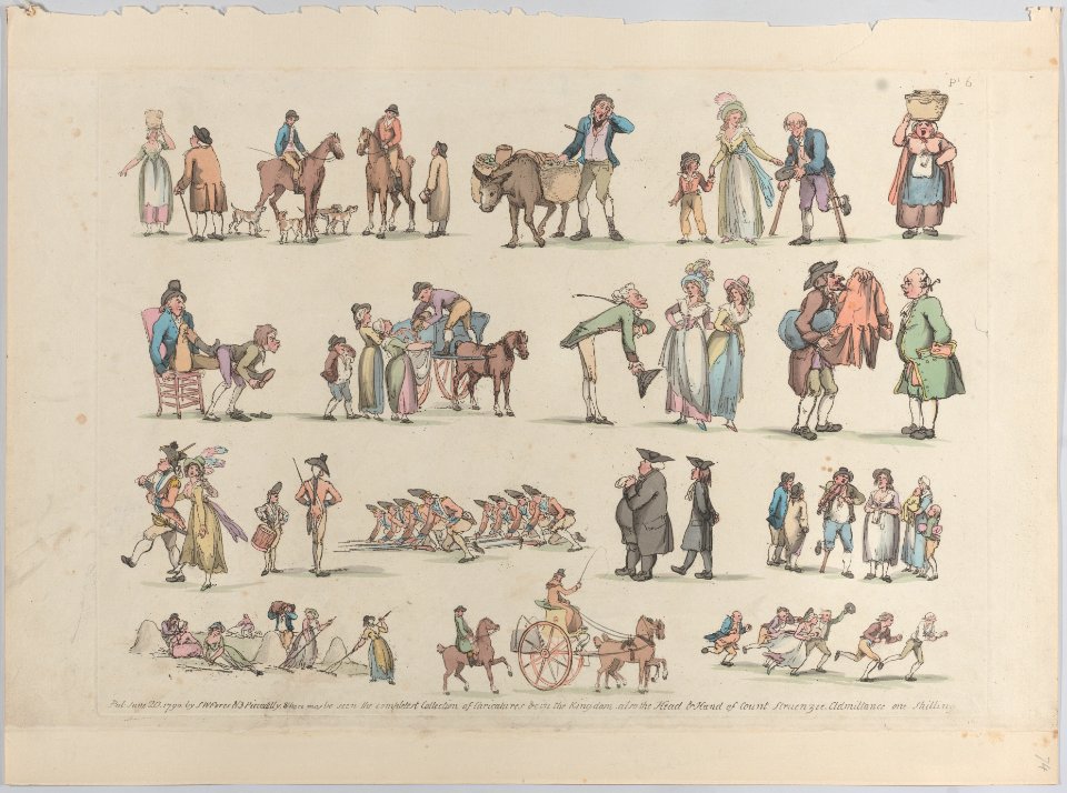 Plate 6, Outlines of Figures, Landscapes and Cattle Met DP884999