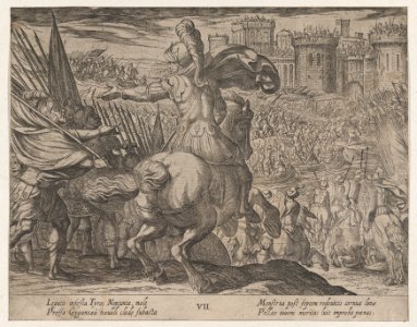 Plate 7- Alexander Attacking Tyre from the Sea, from The Deeds of Alexander the Great MET DP863209