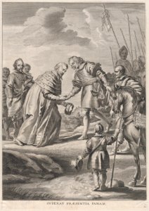 Plate 11- Ferdinand greeted by the Elector of Cologne; from Guillielmus Becanus's 'Serenissimi Principis Ferdinandi, Hispaniarum Infantis...' MET DP874812