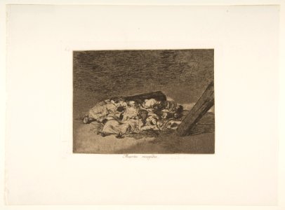 Plate 63 from 'The Disasters of War' (Los Desastres de la Guerra)- 'Harvest of the dead'' (Muertos recogidos.) MET DP817455