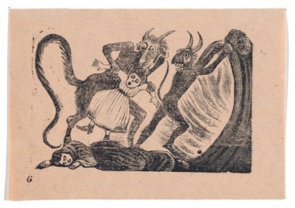 Plate 6- Terrible fate of a child snatched to hell because of a dog MET DP867992