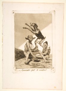 Plate 67 from 'Los Caprichos'- Wait till you've been anointed (Aguarda que te unten.) MET DP817122