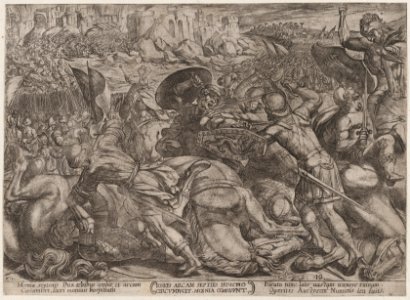 Plate 10- The Fall of Jericho, from 'The Battles of the Old Testament' MET DP863693