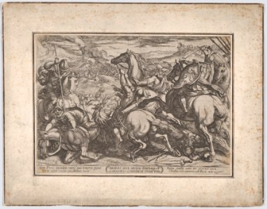 Plate 6- The Israelites Defeated by the Canaanites for Having Disobeyed Moses, from 'The Battles of the Old Testament' MET DP863716