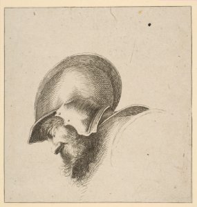 Plate 10- head of a soldier, from 'Drawing Basics' (I principii del disegno) MET DP817915