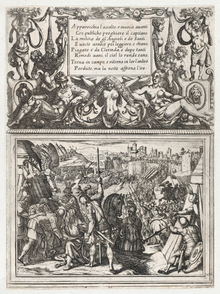 Plate 11- Illustration to Canto XI, from Torquato Tasso's 'Gerusalemme liberata III' MET DP865129