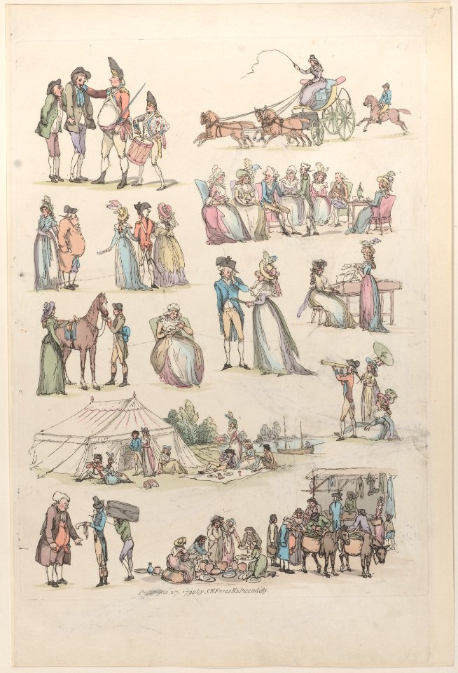 Plate 7, Outlines of Figures, Landscapes and Cattle Met DP885002