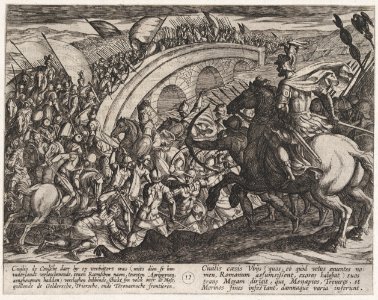 Plate 11- Civilis' Troops Crossing the Maas River, from The War of the Romans Against the Batavians (Romanorvm et Batavorvm societas) MET DP863059