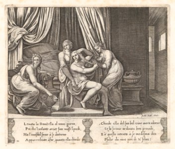 Plate 10- Nymphs dressing Psyche's hair, from the Story of Cupid and Psyche as told by Apuleius MET DP862816