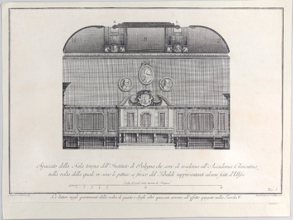 Plate 1- cross-section of the Hall of the Institute of Bologna Met DP885434