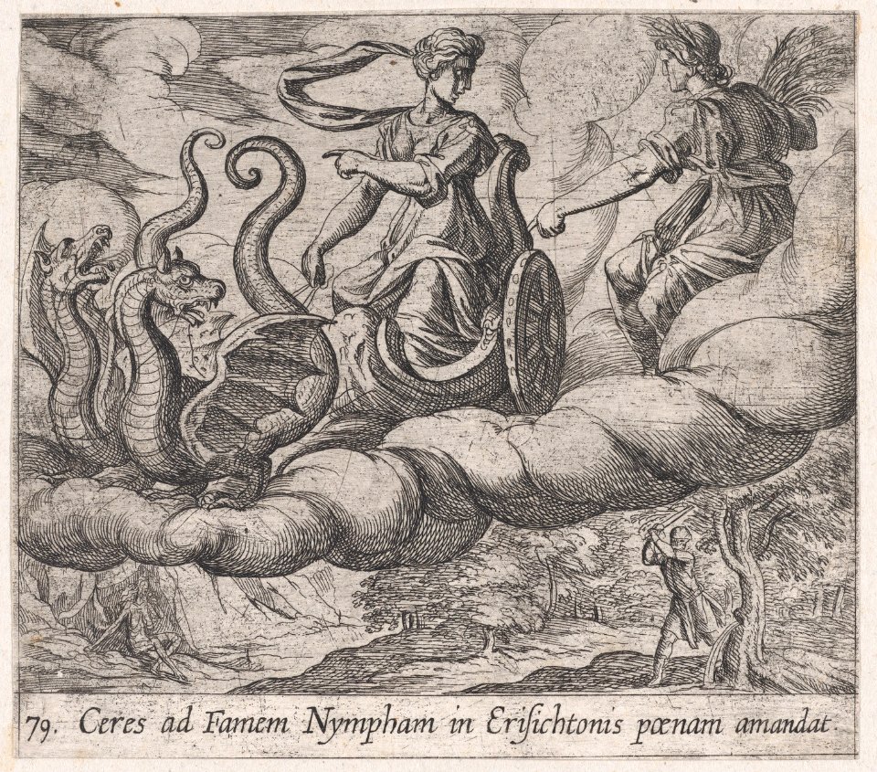 Plate 79- Ceres Ordering Erysichthon's Punishment (Ceres ad Famem Mypham in Erisichtonis paenam amandat), from Ovid's 'Metamorphoses' MET DP866520