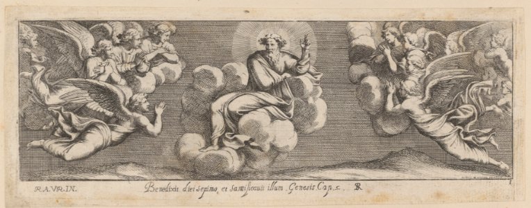 Plate 1- God Blessing on the Seventh Day Met DP886727