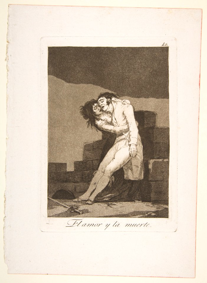 Plate 10 from 'Los Caprichos'- Love and death (El amor y la muerte) MET DP816892
