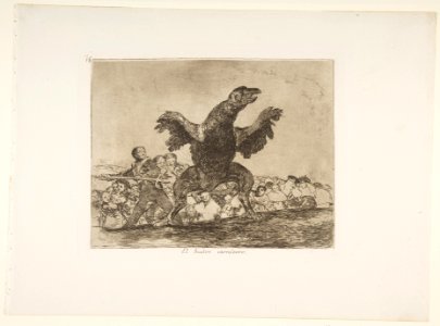 Plate 76 from 'The Disasters of War' (Los Desastres de la Guerra)- 'The carnivorous vulture' (El buitre carnívoro.) MET DP817473