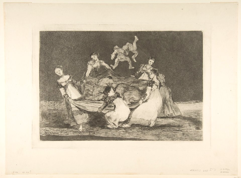 Plate 1 from the 'Disparates'- Feminine folly. MET DP817496
