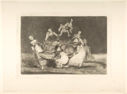 Plate 1 from the 'Disparates'- Feminine folly. MET DP817496