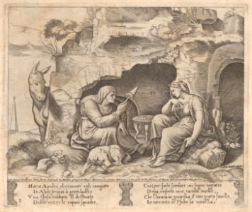 Plate 1- Apuleius changed into a donkey, listening to the story told by the old woman, from the Story of Cupid and Psyche as told by Apuleius MET DP862807
