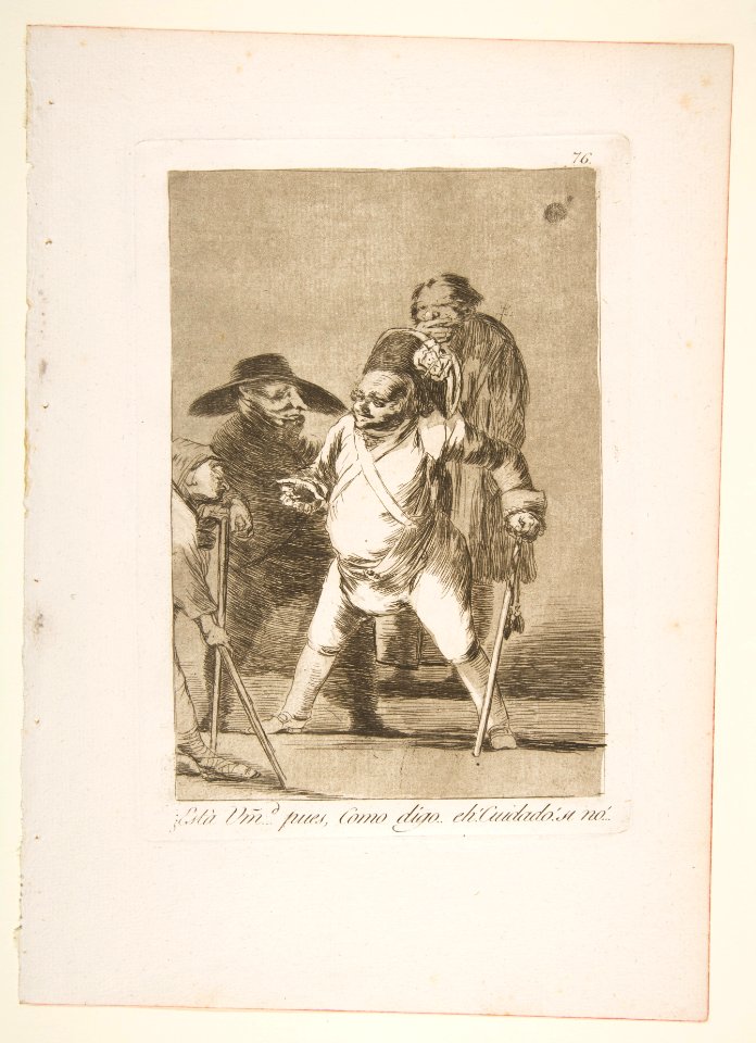 Plate 76 from 'Los Caprichos'-You understand?... well, as I say... eh! Look out! otherwise... (¿Està Umd...pues, Como digo..eh! Cuidado! si no...) MET DP817131