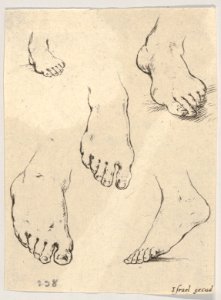 Plate 7- Five feet, from 'The Book for Learning to Draw' (Livre pour apprendre à dessiner) MET DP831136