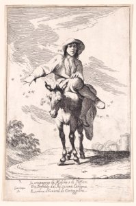 Plate 1- Bertoldo riding a donkey Met DP889625