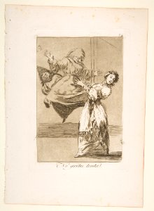 Plate 74 from 'Los Caprichos'- Don't scream, stupid (No grites, tonta) MET DP817129