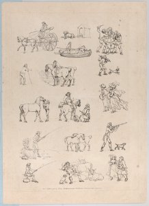 Plate 1, Outlines of Figures, Landscapes and Cattle Met DP884996