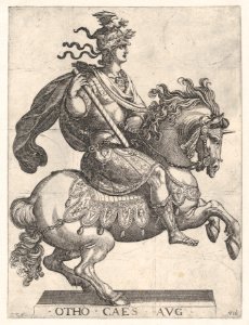 Plate 8- Emperor Otho on Horseback, from 'The First Twelve Roman Caesars' MET DP857133