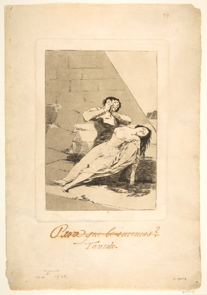 Plate 9 from 'Los Caprichos'- Tantalus (Tantalo.) MET DP816896