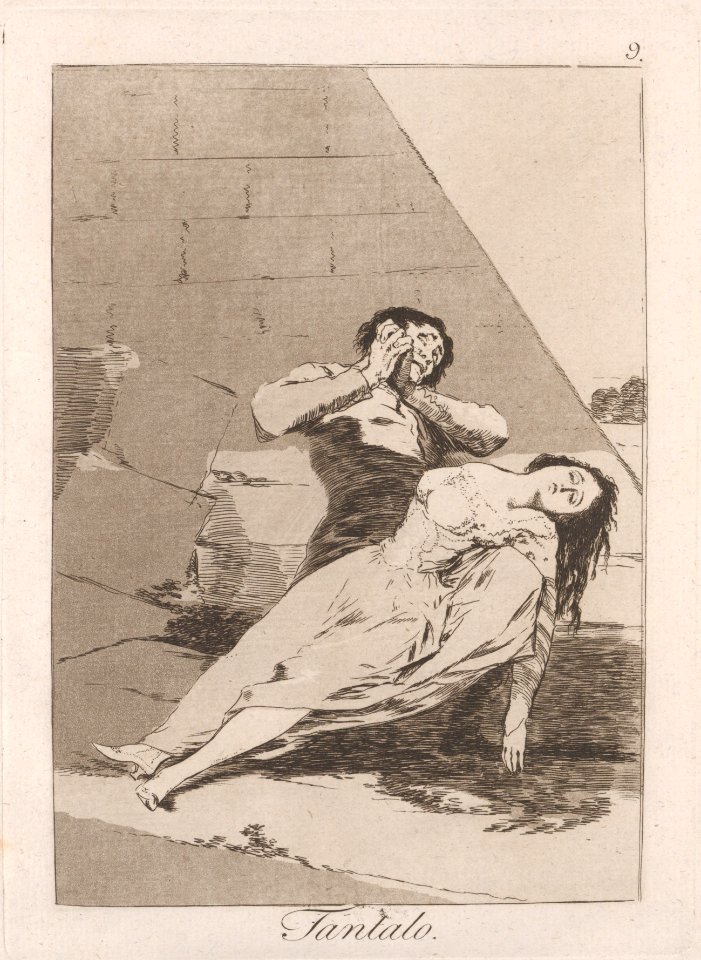 Plate 9 from 'Los Caprichos'- Tantalus (Tantalo.) MET DP167191