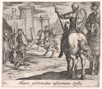 Plate 72- Scylla Watching Minos from the Castle Walls (Minois pulchritudine inflammatur Scylla), from Ovid's 'Metamorphoses' MET DP866519