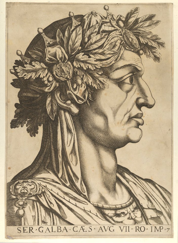 Plate 7- Sergius Galba in profile to the right, from 'The Twelve Caesars' MET DP846528