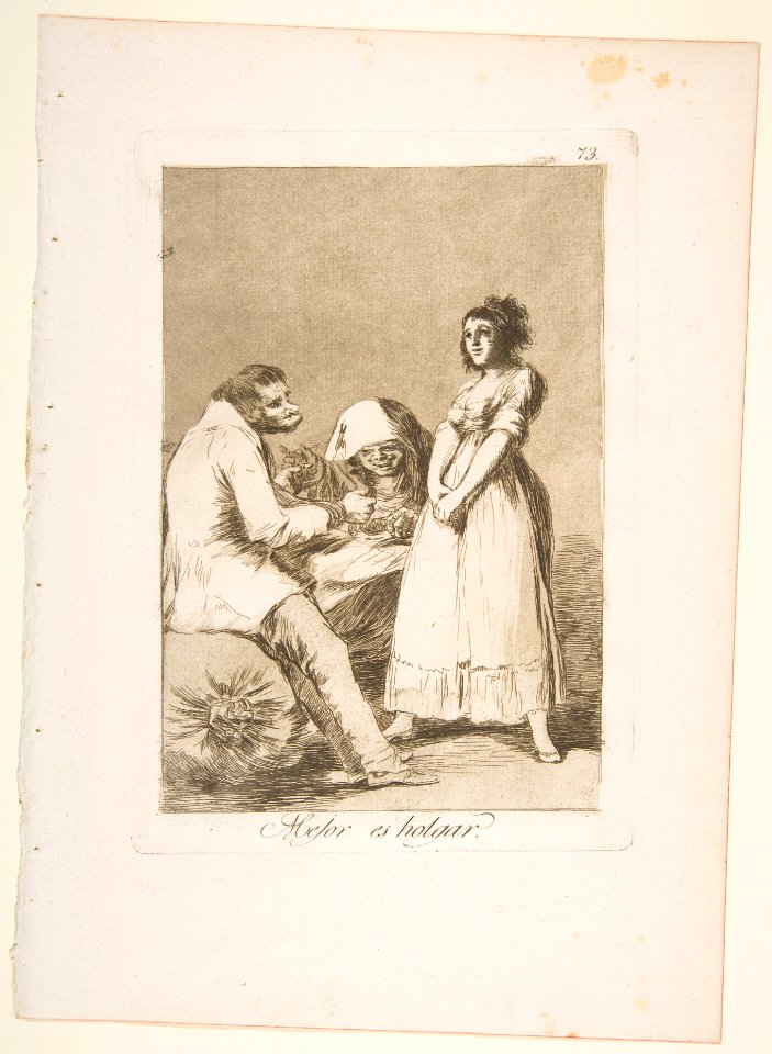 Plate 73 from 'Los Caprichos'- It is better to be lazy (Mejor es holgar.) MET DP817128