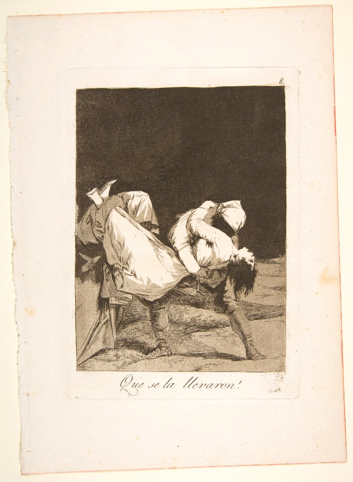 Plate 8 from 'Los Caprichos'- They carried her off! (Que se la llevaron!) MET DP816890