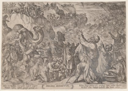 Plate 8- The Egyptians Drowning in the Red Sea, from 'The Battles of the Old Testament' MET DP863705