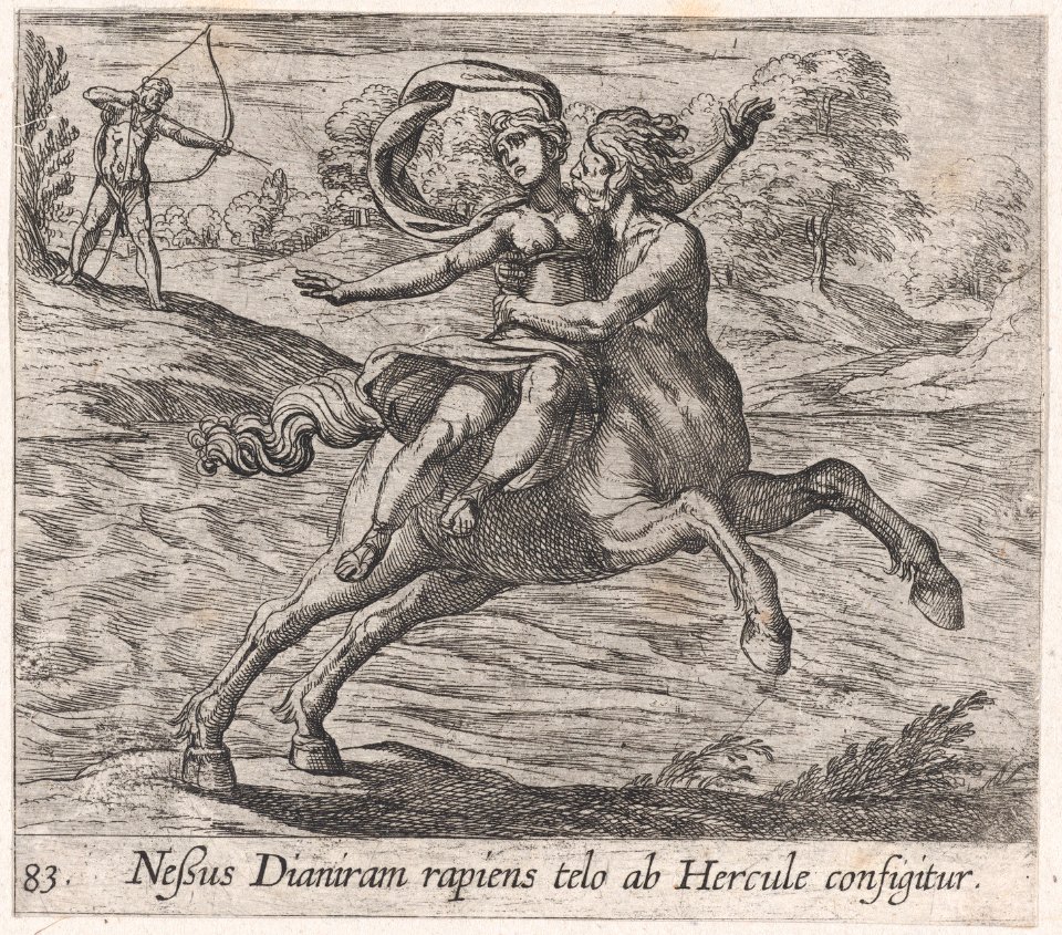 Plate 83- Nessus Attempting to Take Dejanera from Hercules (Neßus ...